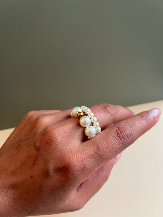 Kit anillos Alejandra  - Perla