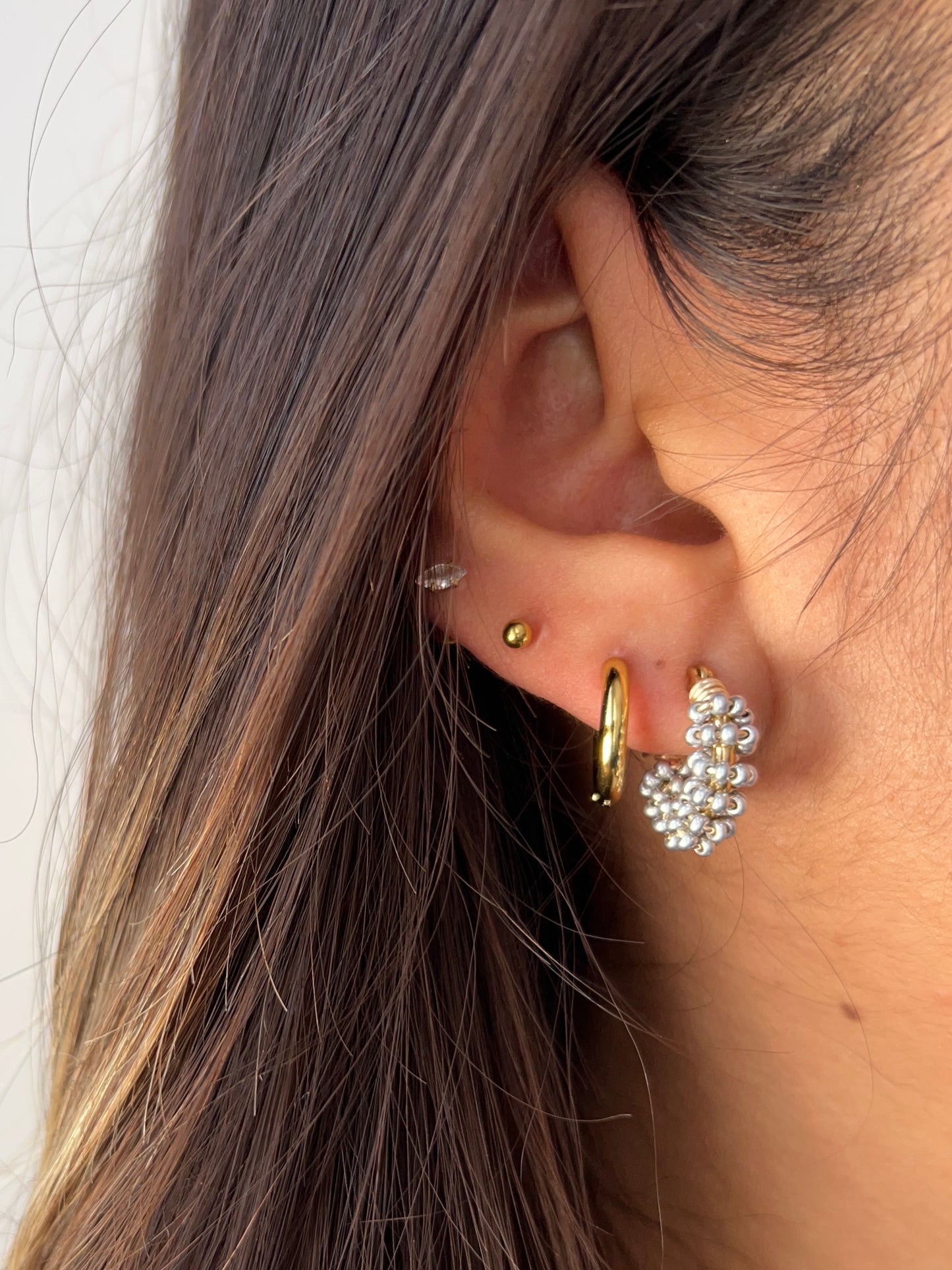 Arracadas Lúa - Plateado