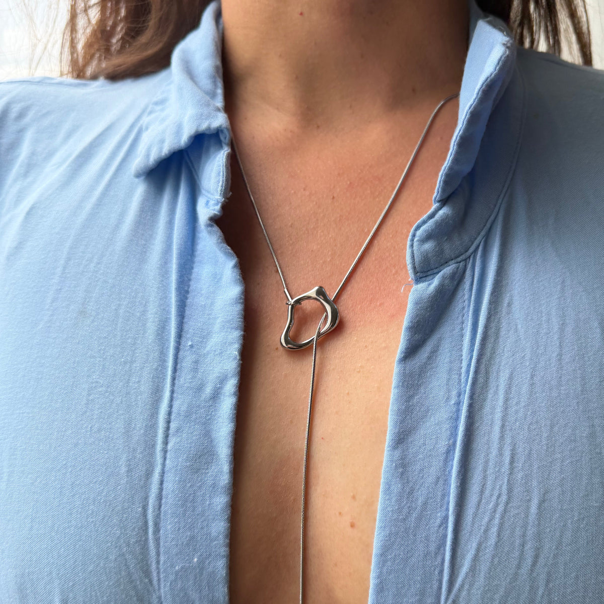 Corbatín Gabriela - Plateado