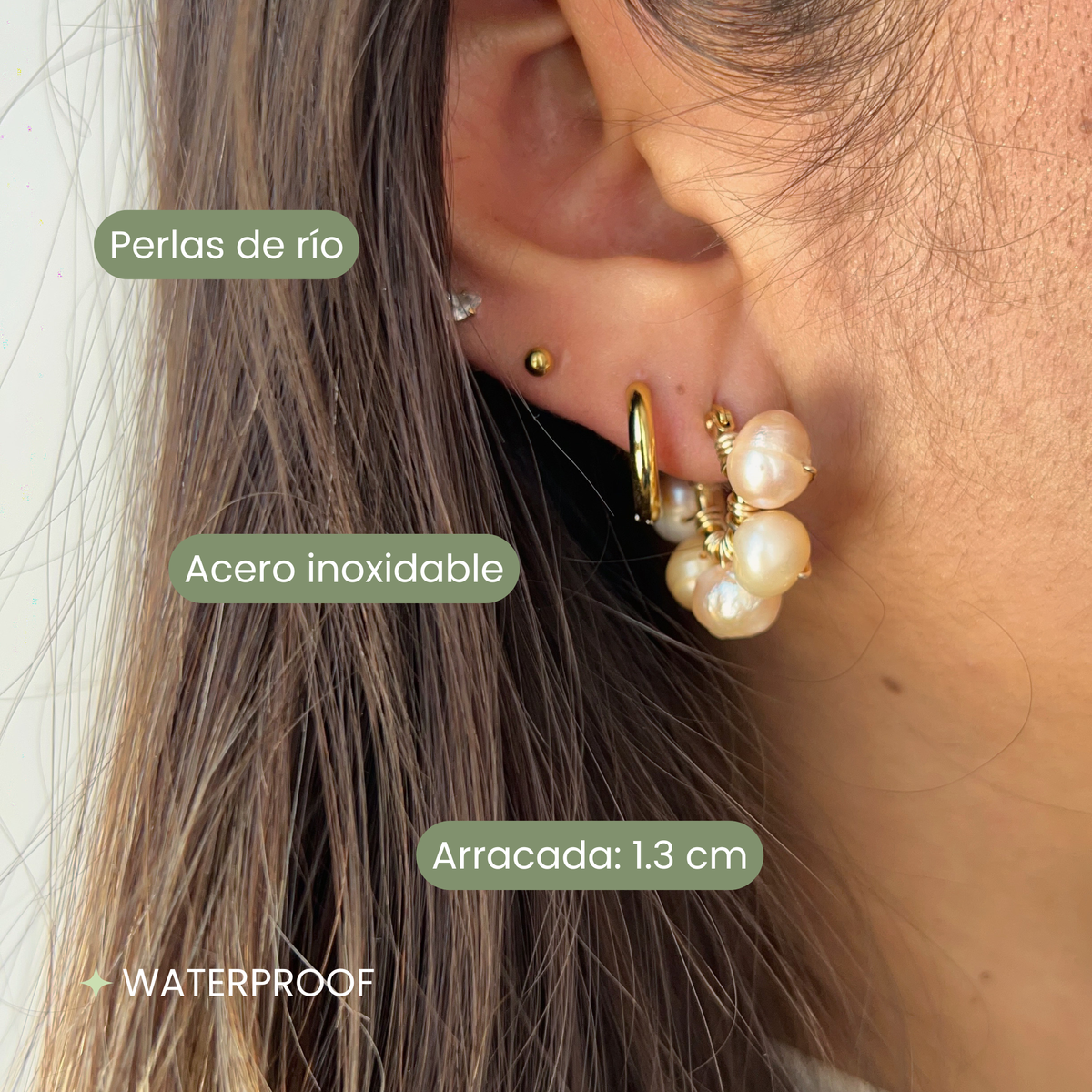 Arracadas Julia - Blanco