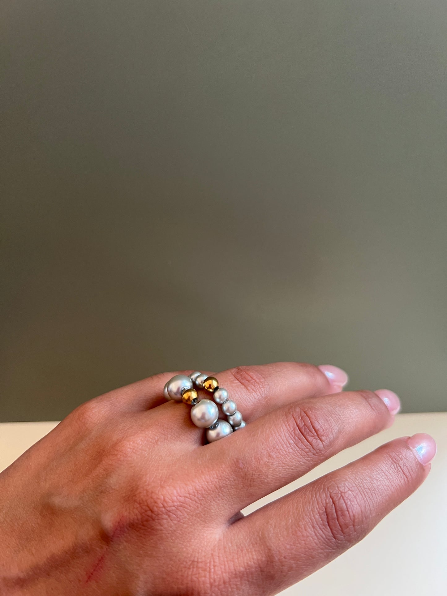 Kit anillos Alejandra  - Plateado