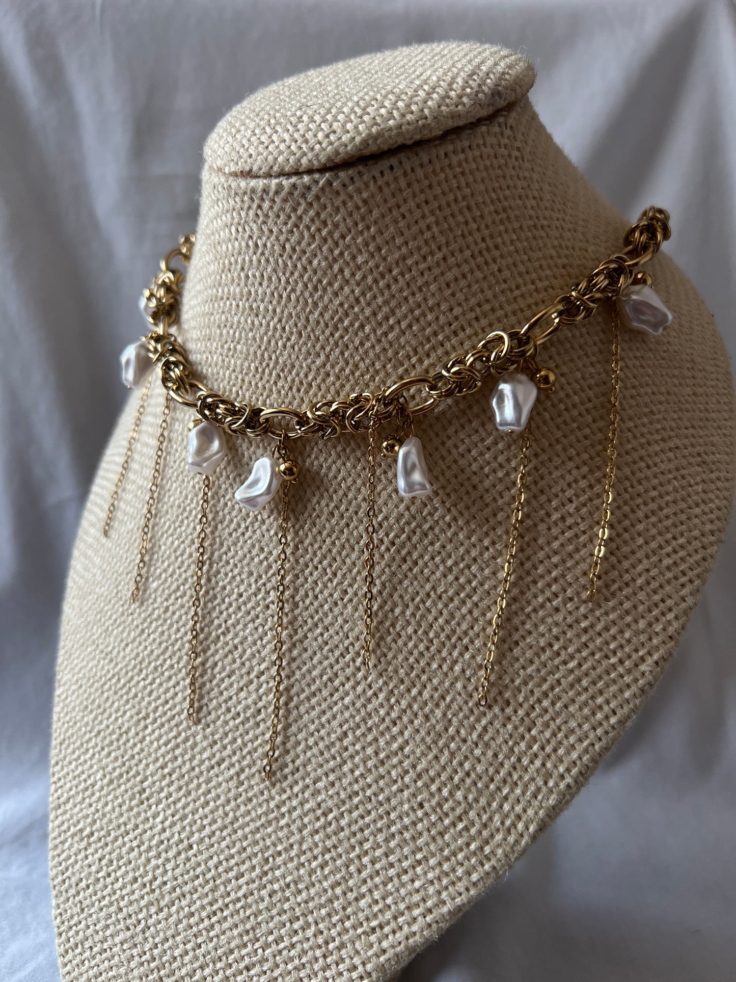 Collar Ágata - Dorado