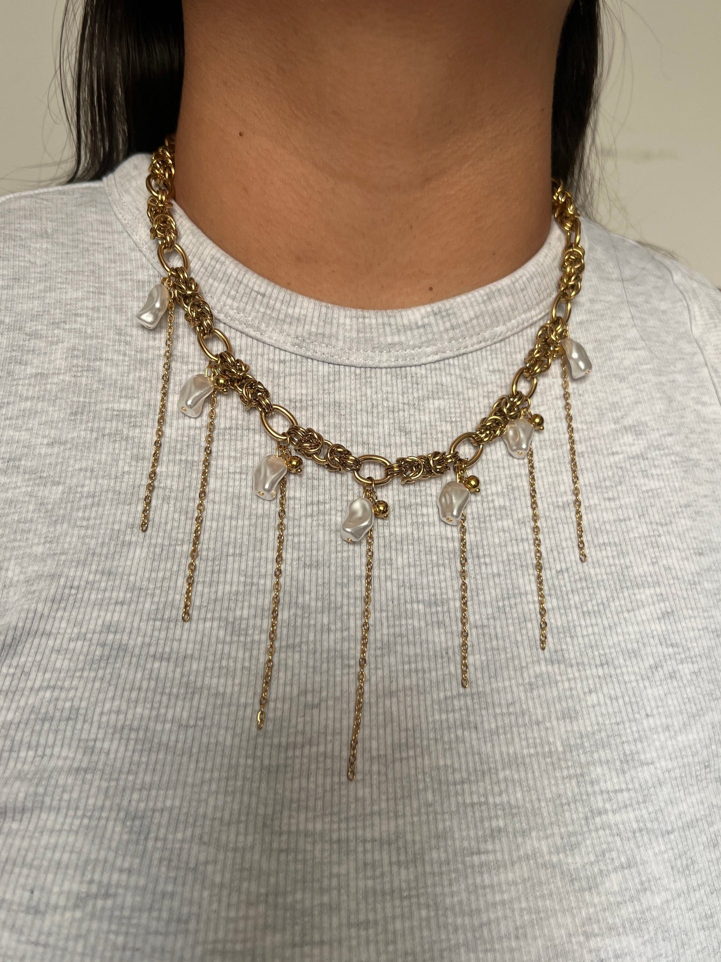 Collar Ágata - Dorado