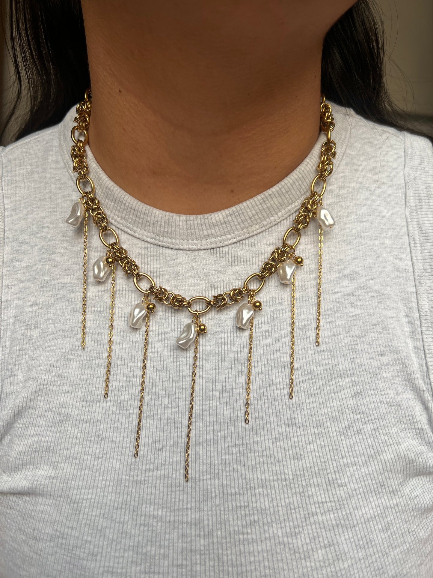 Collar Ágata - Dorado